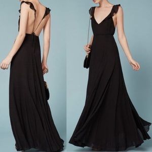 Rare Reformation Isabella Maxi Dress in Black